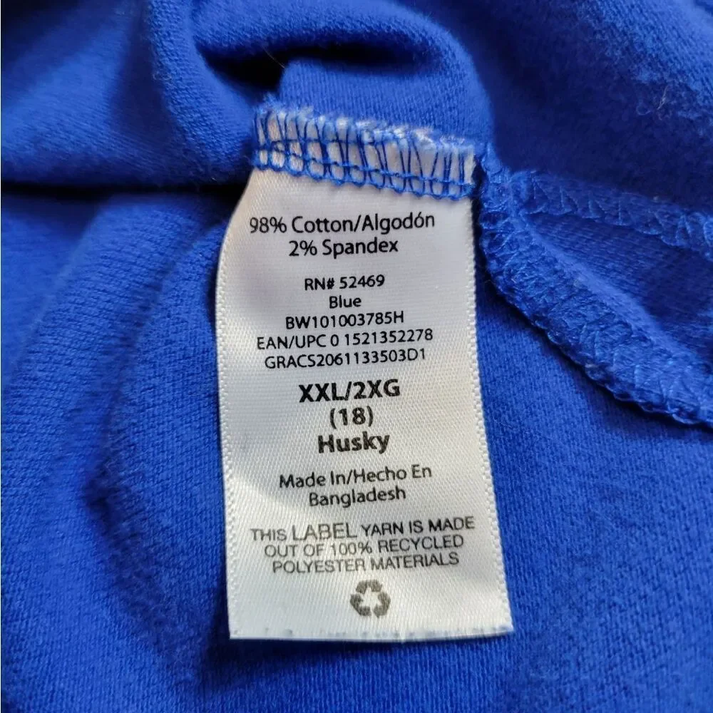 Wonder Nation royal blue polo shirt XXL18 Husky